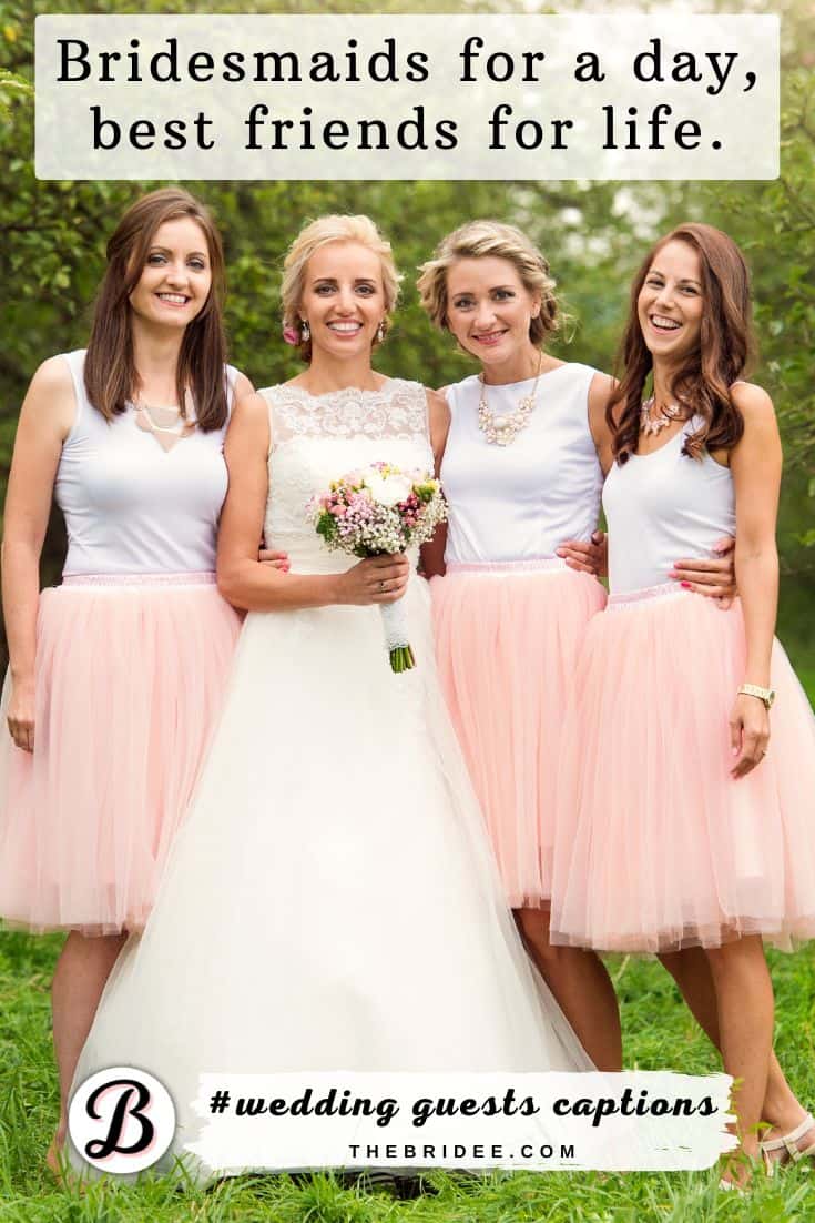 Maid of Honor and Bridesmaids Instagram Captions