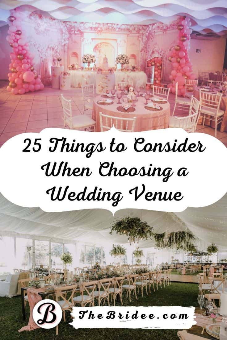 things to consider when choosing a wedding venue