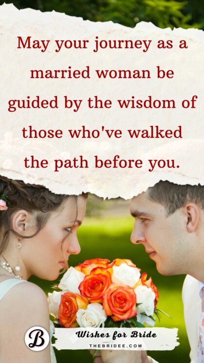 Wishes for Bride about Wisdom and Advice
