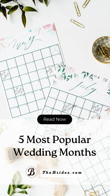 Most Popular Wedding Months